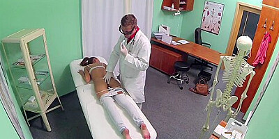 FakeHospital Hot Brunette craving the doctors big cock