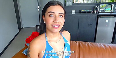 Shy 18yo Colombian Cutie Riding Huge Dick In Audition