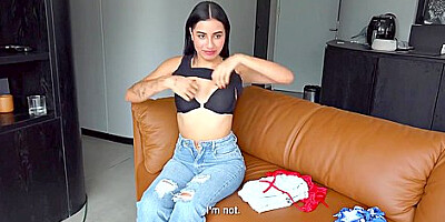 Shy 18yo Colombian Cutie Riding Huge Dick In Audition