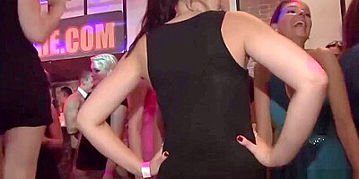 Nightclub orgy session starring numerous hot babes
