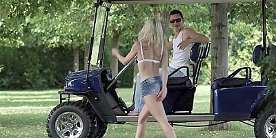Zazie Skymm - Petite Blonde Anally Fucked Outdoors