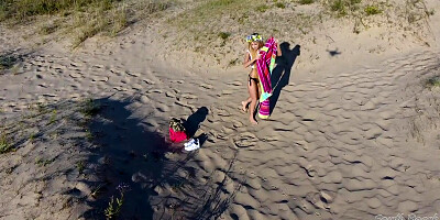 21yo Spinner Jesse Sexily Banging Herself Out At The Beach - SouthBeachCoeds