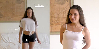 Teenage brown-haired with smallish knockers is not only getting pulverized in the culo, she is getting creampied