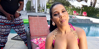 Latina Rose Monroe tries bbc anal but it does not fit in her small arse