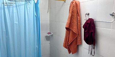 My stepsister is in the shower and I go in to fuck her hard and nice