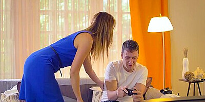 Horny babes Ani Blackfox and Lucette Nice drilled hard on sofa