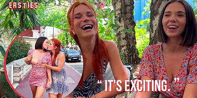 Ersties - Clemence &amp, Eve Do Naughty Lesbian Things In Public