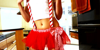Santa's helper Riley Reid grants all wishes