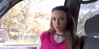 Thin teen Tali Dova gives a special surprise to her stepdad