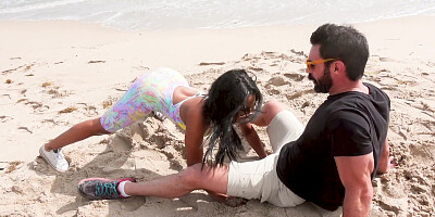 Young ebony is getting fucked through the hole in her costume