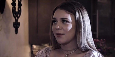 Whorish, towheaded baby sitter, Gabbie Carter is having a three way with Gabbie Carter and her hubby