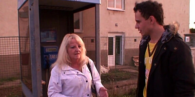 Kind guy brings old blonde home and fucks her