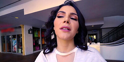 Valentina Nappi gets her trimmed pussy fucked in public