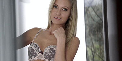 Beautiful lovemaking scene of sexy Sicilia and nice Kristof Cale