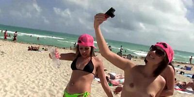 Bffs on the beach and a wild fuck fest