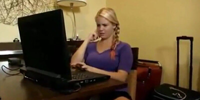 Guy nails his chubby GF under stepmother's control