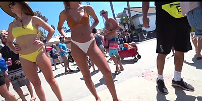 Guy won't go anywhere till he films every butt on beach