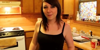 Amateur girlfriend is being followed around by her horny bloke