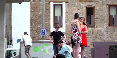 Slave double flogged in public outdoors