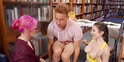 Van Wylde, Lily Lou And Siri Dahl In Sultry Babes Threesome Breathtaking Library Sex Story