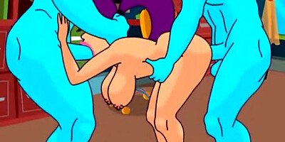 Futurama and Smurfs hard fuck