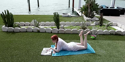 Innocent ginger Krystal Orchid moans in orgasmic euphoria during sex with neighbor