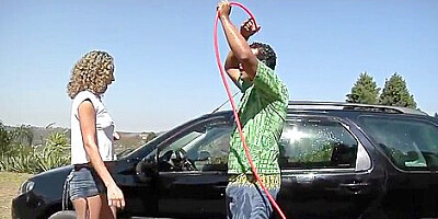 Steaming hot seductive car wash session with Laysa and Tony Tigrao