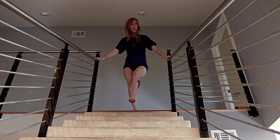 Redhead milf Lauren Phillips swallowing stepson's huge load