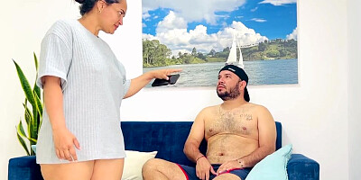 Stepmother fucks with her stepson while dad is away