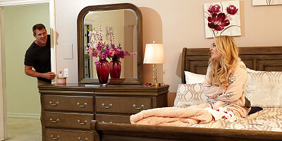 Pajama party with petite Haley Spades turns for stepdad into rough fuck session