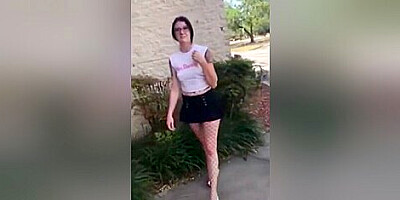 Public Nipple Clamp and Booty Flashes