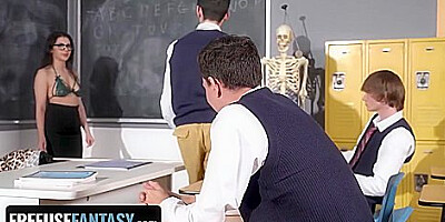 Curvy Teacher Gets Fucked By Three Students 18+ In A With Valentina Nappi