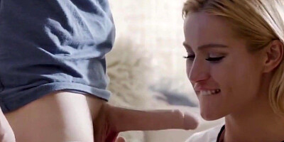creampie blonde chick happy to have dp