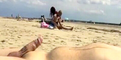 Beach dickflash #10 with cumshot