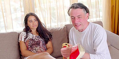 Sexy Young Wife Makes Her Old Cuck Watch - Andra Brazil