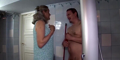 buxom grannie pummeled by son