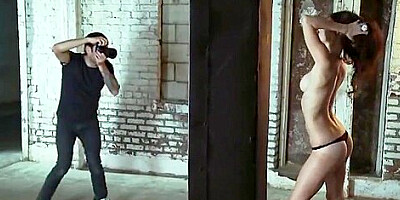 Admirable dusky Jenni Lee is sucking penis