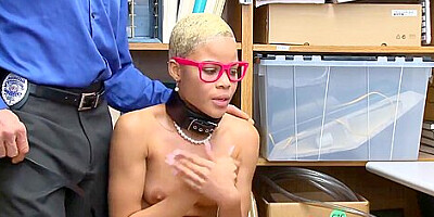 Shoplifter Arie Faye steals and get fuck by dudes big cock