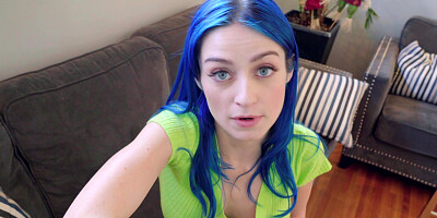 Jewelz Blu pops her breasts and pussy to play with stepbro