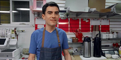 Barista is lucky to fuck manager and Ebony customer