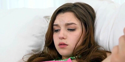 tiny teen wearing panties and shoes tries bbc