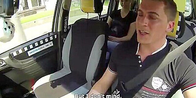 Blonde bitch gets screwed by horny taxi driver
