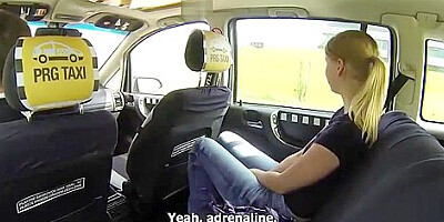 Blonde bitch gets screwed by horny taxi driver