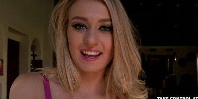 Hot blonde sisters share a big cock.