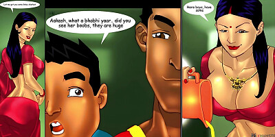 Savita Bhabhi Episode 2 - Cricket ( Threesome sex). Two boys from her building double penetrated Her