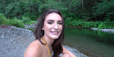 Going to visit the lake with Mila Taylor