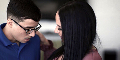 MILF squealing on cock in front of wife