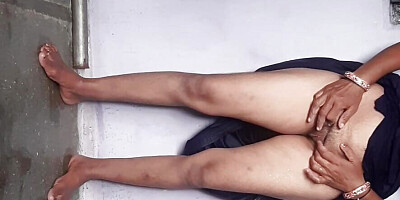 Stepsister in petticoat blouse cleaning the house and insisting to get rid of stepbrother