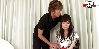 Small Asian teen 18 without condom inseminated by 2 men