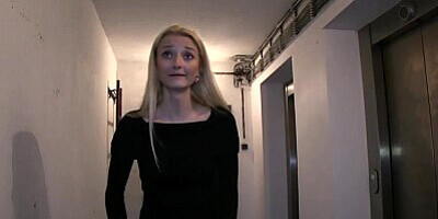 PublicAgent Long haired blonde takes big cum loud in her mouth